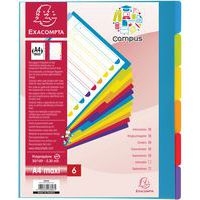 Lot de 25 Intercalaires en polypropylène 6 positions Campus - A4 Maxi - Image 2