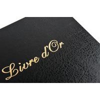 Lot de 2 livres d'or + titre 100 pages blanches 27x22cm vertical noir - Image 2