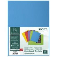 Lot de 5 paquets de 50 chem. 2 rabats ROCK''S 210 24x32cm col. assort. - Image 4
