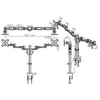 Support ajusable pour double écran - Manutan - Image 6