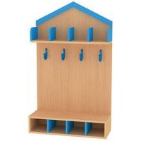 Vestiaire cabane 4 enfants hêtre bleu-Bessière - Image principale