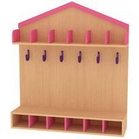 Vestiaire cabane 6 enfants hêtre rose-Bessière - Image principale