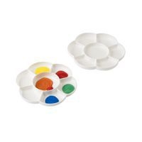 Palette gouache marguerite 6 alvéoles avec couvercle. - Image principale