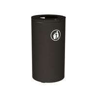 Poubelle Olbia 120 L sans seau - galva noir 9005 - Image principale