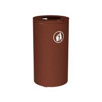 Poubelle Olbia 120 L sans seau - galva aspect corten - Image principale