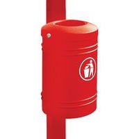 Poubelle Esterel 40 L à fixer sur poteau Ø 7.6 cm - rouge 3020 - Image principale