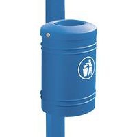 Poubelle Esterel 40 L à fixer sur poteau Ø 7.6 cm - bleu 5010 - Image principale