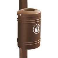 Poubelle Esterel 40 L à fixer sur poteau Ø 7.6 cm - Procity - Image 3