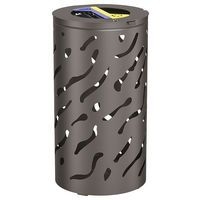 Poubelle Venise ronde Tri sélectif 2 x 60 L - galva - Procity - Image principale