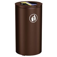 Poubelle Olbia Tri sélectif 2 x 60 L - galva marron 8017 - Image principale