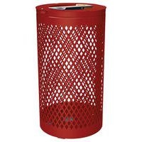 Poubelle Losange Tri sélectif 2 x 60 L - galva rouge foncé 3004 - Image principale