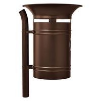 Poubelle Vanoise 40 L sur poteau avec seau - Procity - Image 4