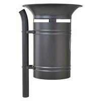 Poubelle Vanoise 40 L sur poteau avec seau - Procity - Image principale