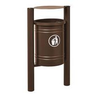 Poubelle Saintonge 40 L avec seau pommeau inox brossé - Procity - Image 3