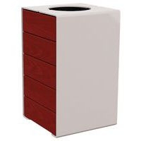 Poubelle Kub 120 L acier/bois - Procity - Image 2