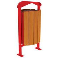 Poubelle Silaos 50 L acier/bois - Procity - Image 5