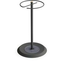 Porte-parapluie Aloès - Acier époxy noir décor hêtre - Image principale