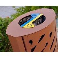 Poubelle Venise tri sélectif 2 x 60 L galva - Procity - Image 6