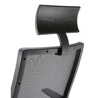 Fauteuil Office dossier résille + têtière assise tissu coloris rouge - Image 4