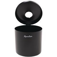 Cendrier mural noir en acier anti-feu avec couvercle étouffoir - 1.5L - Image 2