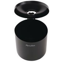 Cendrier mural noir en acier anti-feu avec couvercle étouffoir - 1.5L - Image 3