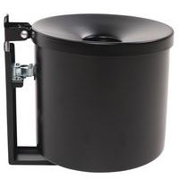 Cendrier mural noir en acier anti-feu avec couvercle étouffoir - 1.5L - Image 5