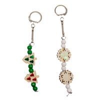 Set de 300 perles en bois rondes thème noël ø 8 mm - Image 3