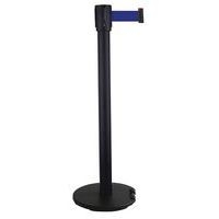 Poteau noir à sangle 2 m - Socle à roulettes - Manutan Expert - Image principale