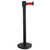 Poteau noir à sangle 5 m - Acier - Socle à roulettes - Manutan Expert - Image 8