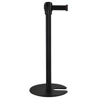 Poteau noir sangle noir 5m base emboîtable noir - Image principale