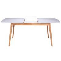 Table réunion Enma extensible 120 150x75x80 cm Chêne/Blanc - Image principale