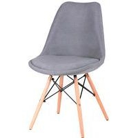 Lot de 4 chaises Lindy pieds bois naturel  Somcasa - Image 4