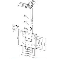 Support universel plafond orientable/inclinable 12422 - Erard pro - Image 2