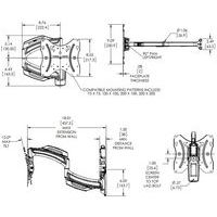 Support mural articulé pour déport d'écran TS118SU - Chief - Image 2