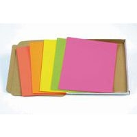 Paquet 100 feuilles affiche fluo A4, couleurs assorties - 90 g - Image principale