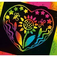 Feuille 15 x 21 cm. noir/arc-en-ciel (Pochette de 10) - Image principale