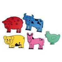 Lot de 5 pochoirs géants - les animaux de la ferme - Image principale