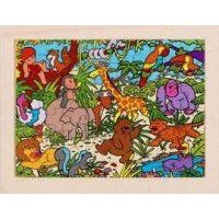 Lot de 4 puzzles 'Les explorations' de 48 pièces en bois. - Image principale
