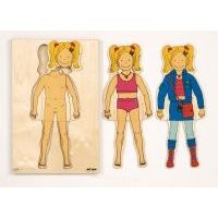 Puzzle encastrement 21 pièces je m'habille fille - Image principale