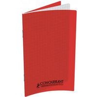 Carnet piqûre polypropylène Conquérant 96 pages 5x5 90g format 9x14 cm couverture rouge - Image principale