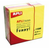 Cube 250 feuilles 51x51 mm 5 couleurs néon assorties - Image principale