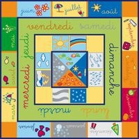 Grand tapis d'apprentissage 1er âge 'le calendrier' - Image principale