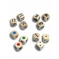 Set de 12 dés en bois verni - Image principale