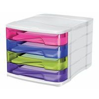 Bloc 4 tiroirs 37x30x27 cm 450 feuilles A4 par tiroir - Multicolore - Image principale