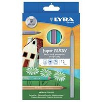 Pochette 12 crayons de couleur métallisés gros module Lyra - Image principale