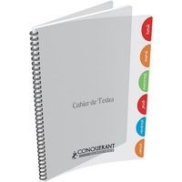 Cahier de texte en couverture polypropylène hélicoïdal 17x22 cm 124 pages seyes 90g - Image principale