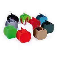 Pot à crayons fantaisie forme pomme couleurs assorties. - Image principale