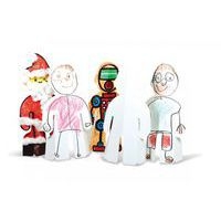 Ensemble 50 personnages à décorer 18 x 29 cm. - Image principale