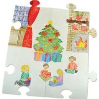 Puzzle à décorer géant de 30 pièces 23x24 cm - Image principale