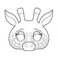 Bloc de 24 masques à colorier, thème les animaux - Image principale